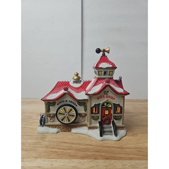 Dept 56 North Pole Bike Bicycle Shop Animated Wheel #4025281 Box & Cord Works - Picture 9 of 16